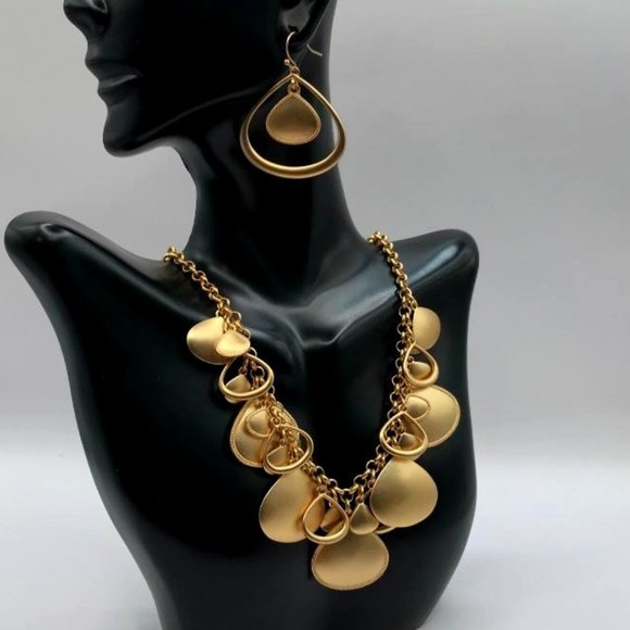 Lydell Gold-Tone Dangles Necklace & Earrings Set - Picture 1 of 9